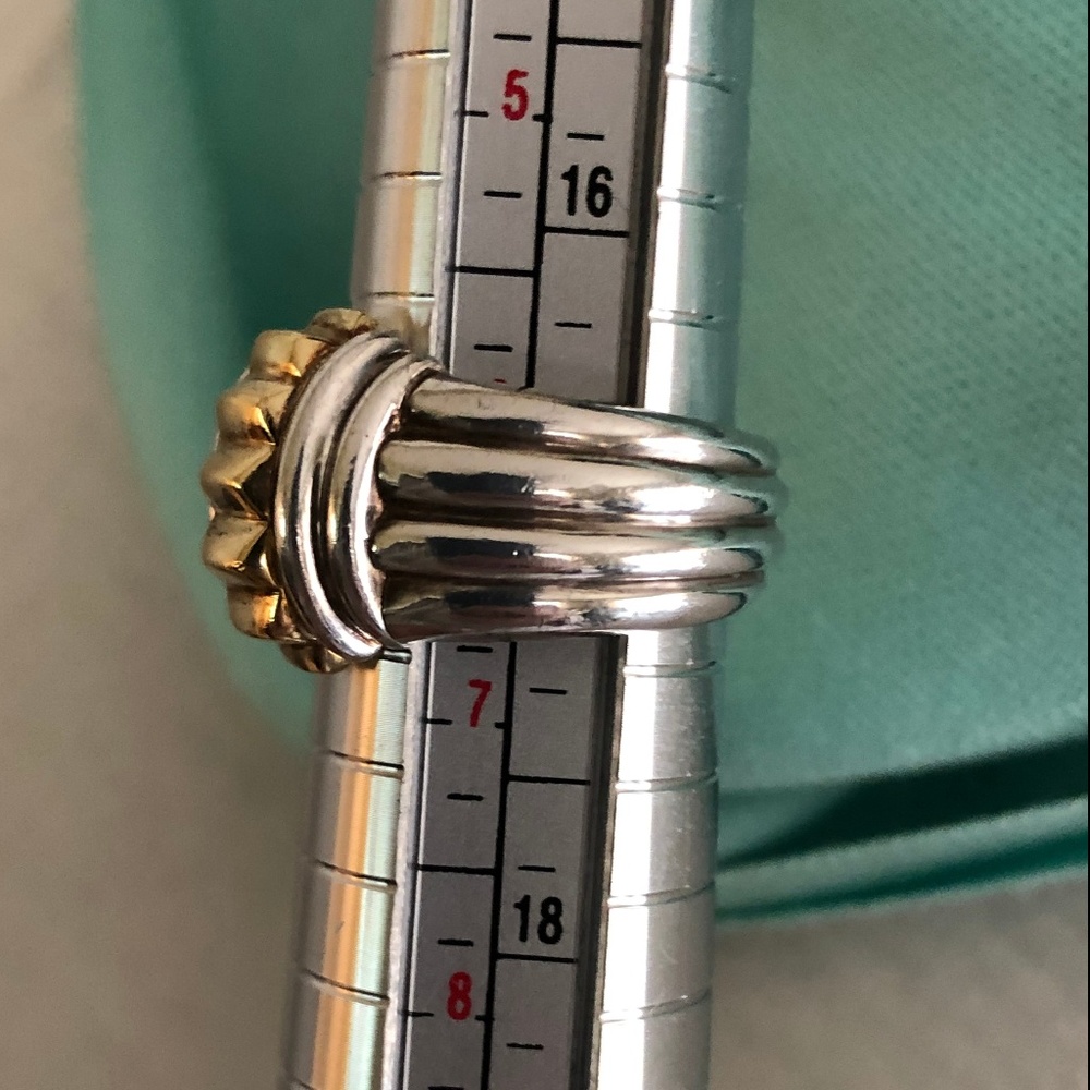 SS & Gold Chunky Ring - Picture 5 of 5